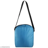 Blue polyester crossbody sling bag, solid pattern, adjustable strap, multipack 1, suitable for multiple occasions
